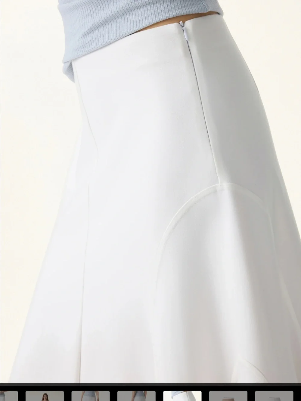 Classic White Maxi Skirt - Sleek Flared Silhouette-OGL new with tags